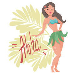 aloha hawaii girl summer time	