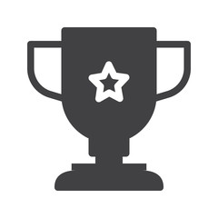 Trophy award cup icon vector