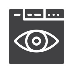 Browser eye icon vector