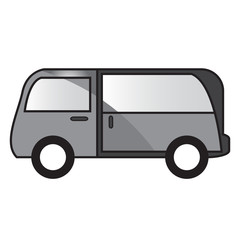 Van vector icon on isolated white background