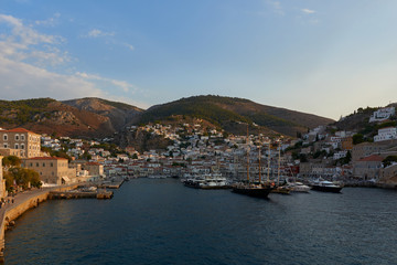 Fototapeta na wymiar Hydra island panorama