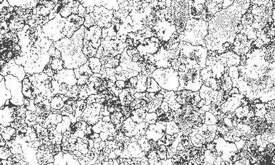 Vector texture of cracked surface with grains and stains. Grunge abstract background. Distressed splatter overlay.