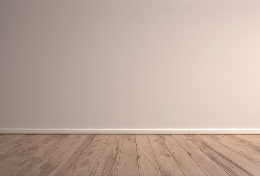 Leeres Zimmer mit Holzboden