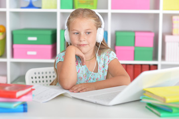 Cute girl with laptop