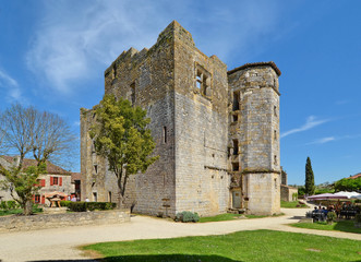 Fototapeta na wymiar Larressingle, cité médiévale, le château, Gers, France