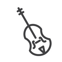 Naklejka premium Violin music instrument line icon, outline vector sign, linear style pictogram isolated on white. Symbol, logo illustration. Editable stroke. Pixel perfect graphics