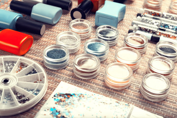 collection of tools for manicure