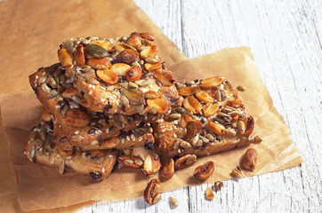 Cookies with nuts and seeds
