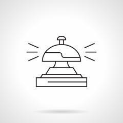 Reception bell flat line vector icon