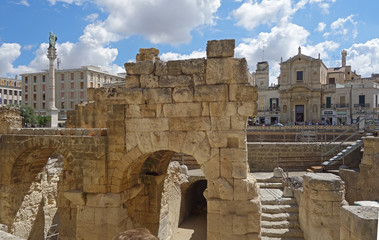 Ancient Roman amphitheater in Lecce