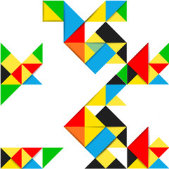  Abstract geometric vector background with triangles.