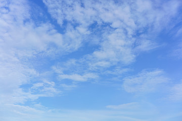 Beautiful white clouds and blue sky background