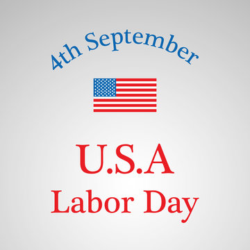 illustration of elements of USA Labor Day background