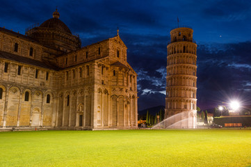 Calm before the Invasion around the Leaning Tower - Pisa, Tuscany, Italy, Europe