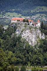 Fototapeta na wymiar Castle at Bled lake