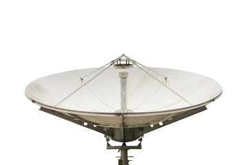 Satellite dish , Isolated on white