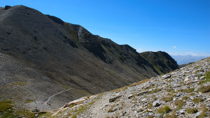 Fototapeta na wymiar Randonnée en montagne