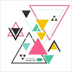  Abstract geometric vector background with triangles.