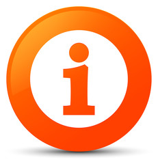 Info icon orange round button