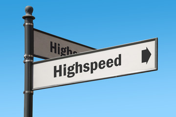 Fototapeta premium Schild 175 - Highspeed