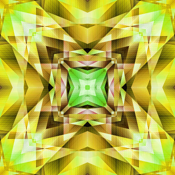 Abstrakt farbgradient symmetrisch Muster nahtlos gelb gr&uuml;n