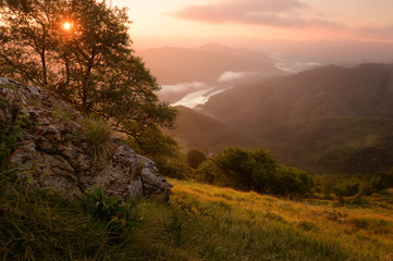 Mist on the Lake - Lago del Brugneto, Parco dell'Antola, Liguria, Italy, Europe