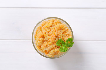 Cooked red lentils
