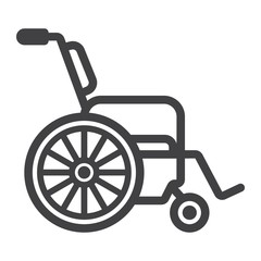 Wheelchair line icon, medicine and healthcare, disabled sign vector graphics, a linear pattern on a white background, eps 10.
