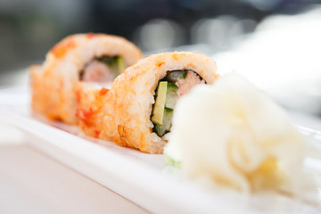 Crab maki with wasabi