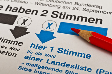Wahlschein ankreuzen 
