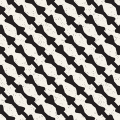 Seamless pattern with hand drawn lines. Abstract background with freehand brush strokes. Black and white texture. Ornament for wrapping paper.