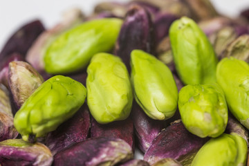 Green fresh pistachio of Bronte