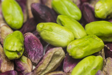 Green fresh pistachio of Bronte