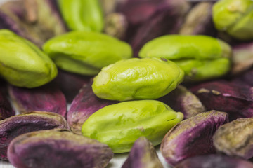 Green fresh pistachio of Bronte