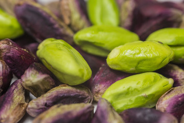 Green fresh pistachio of Bronte