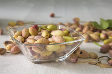 Green fresh pistachio of Bronte