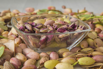 Green fresh pistachio of Bronte