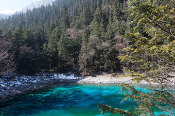 Blue  lake  Jiuzhaigou