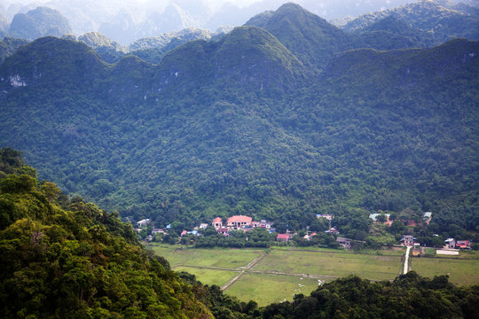viet hai village in Cat Ba island, Vietnam