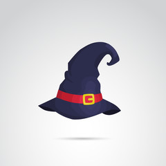Witch hat. Halloween vector illustration.