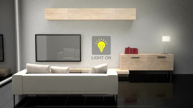 Living room light energy saving efficiency control, Smart home appliances,  internet of things.