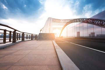 Fototapeta premium the night of modern bridge,