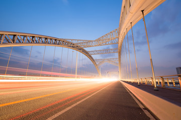 Fototapeta premium the night of modern bridge,
