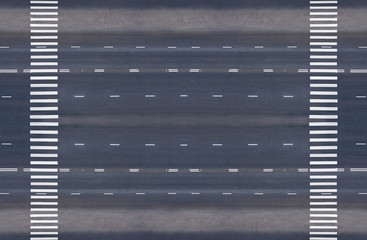 road with two pedestrian crossings - obrazy, fototapety, plakaty
