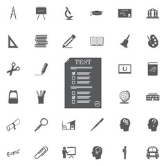 Test icon Education set