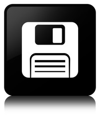 Floppy disk icon black square button