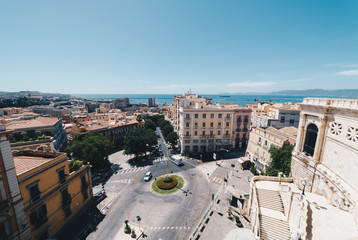 Obraz premium Aerial view of of the capital of Sardinia.