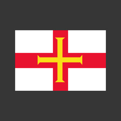 Obraz premium Guernsey flag illustration