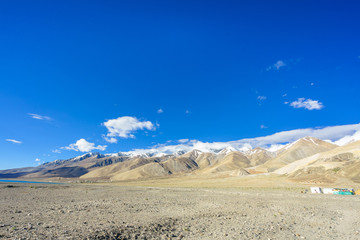 Pangong lake view on the moring, Ladakh, India