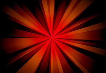 Dark Orange sparkles rays lights festive elegant abstract background.